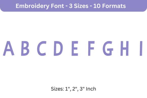 Bimbo Font Uppercase A-I: An Embroidery Review