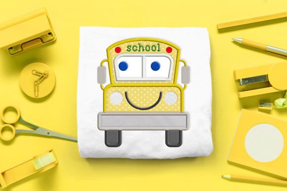 Cartoon School Bus Applique: Seasonal Design Review