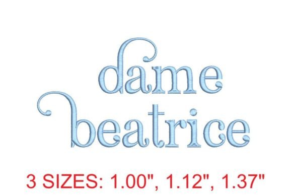 Dame Beatrice Embroidery Font: A Designer’s Review