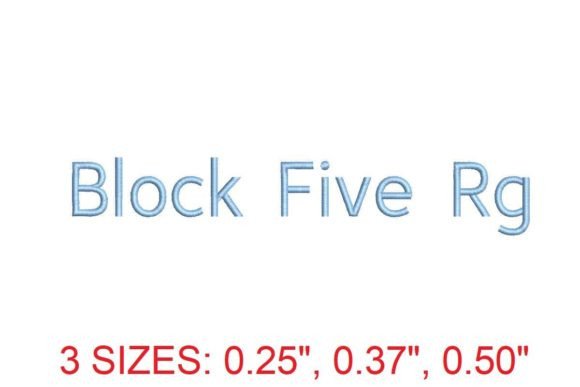Elegance in Every Stitch: Block Five Rg Embroidery Font