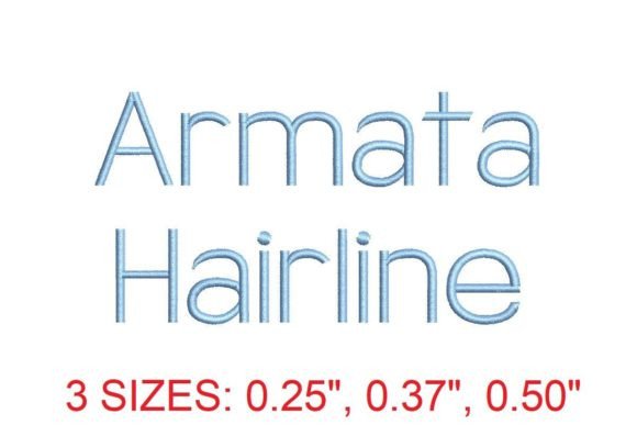 Elegant Armata Hairline Embroidery Font