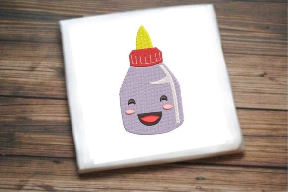Kid Glue Bottle: A Sweet School Tools Embroidery Design