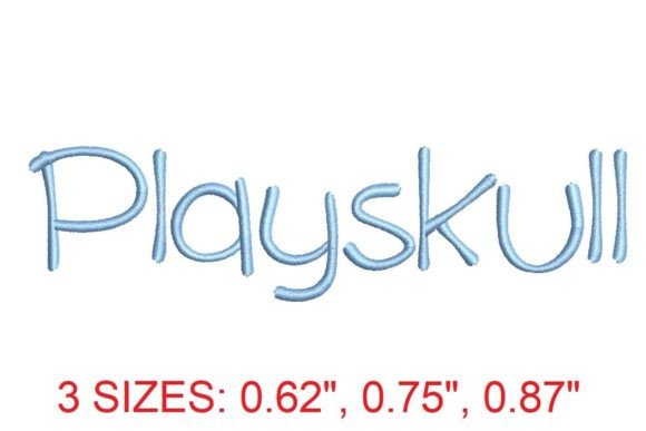 Playskull Embroidery Font: A Playful Twist for Apparel