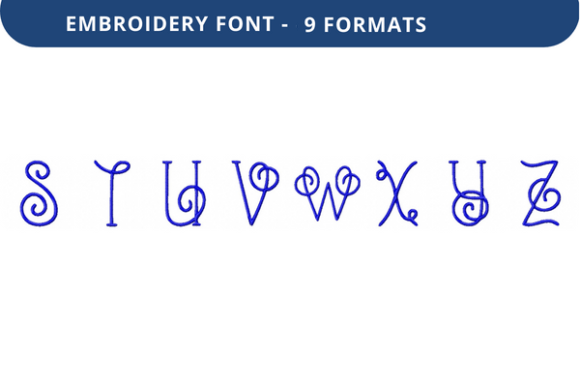 Vine Nouveau Font S to Z: An Embroidery Review
